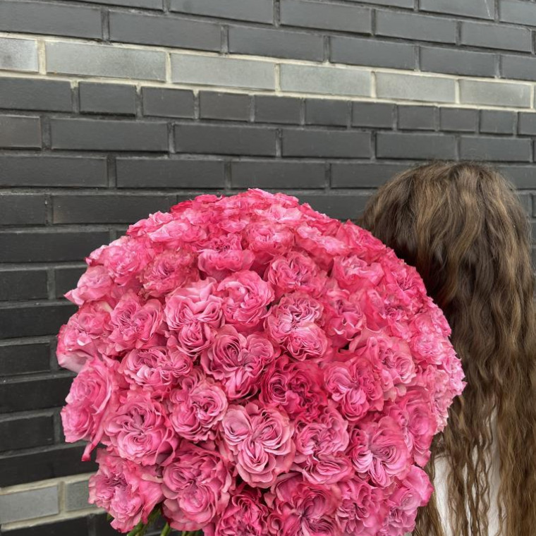 Ярко-розовые розы